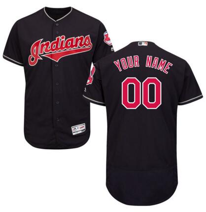 Cleveland Indians Majestic blue Cool Base Custom J