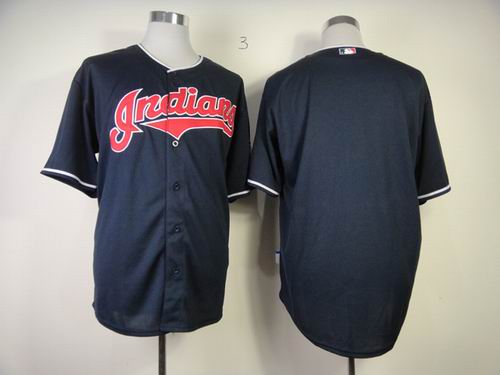 Cleveland Indians blank dark blue Fashion men baseball mlb Jerseys