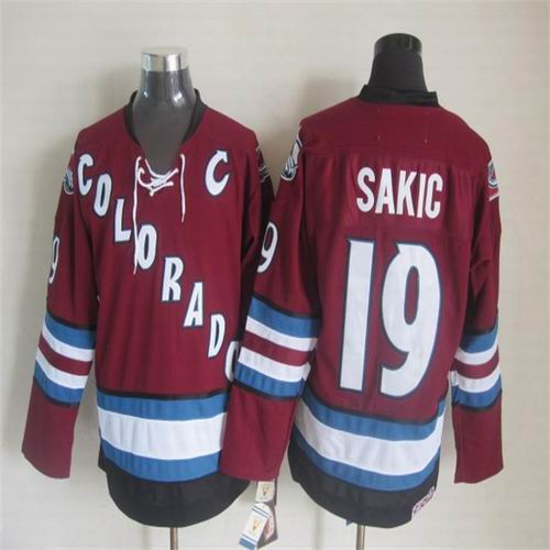 Colorado Avalanche 19 Joe Sakic Red men nhl ice hockey jerseys