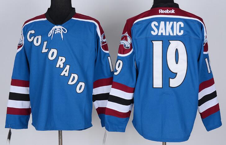 Colorado Avalanche 19 SAKIC blue men nhl ice hockey jerseys