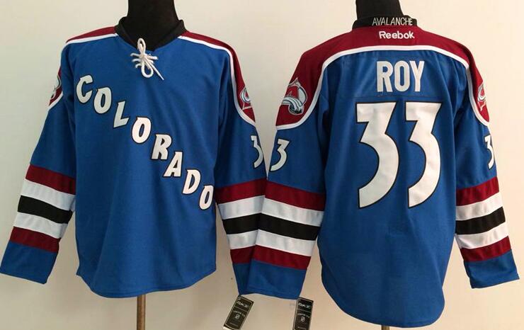 Colorado Avalanche 33 ROY Red blue men nhl ice hockey jerseys