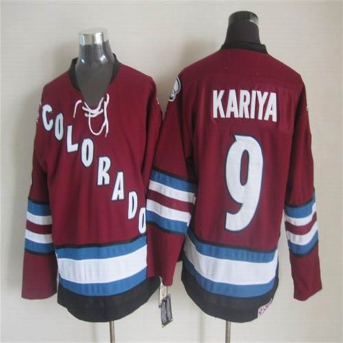 Colorado Avalanche 9 Paul Kariya red men nhl ice hockey jerseys