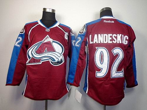 Colorado Avalanche 92 Gabriel Landeskog red men nhl ice hockey jerseys