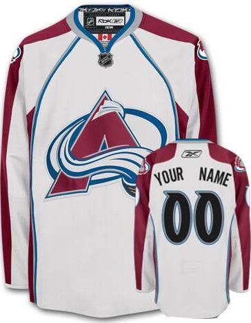 Colorado Avalanche White Road Authentic  NHL Jersey Custom any name number