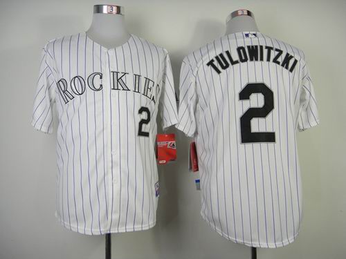 Colorado Rockies 2 Troy Tulowitzki white men baseball mlb Jersey