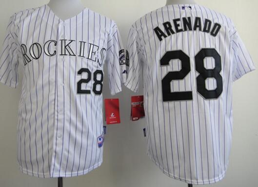 Colorado Rockies 28 Nolan Arenado White men baseball mlb jersey