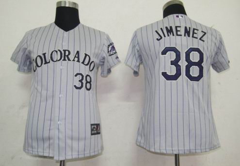 Colorado Rockies 38 Jimemez Grey MLB Women Jerseys