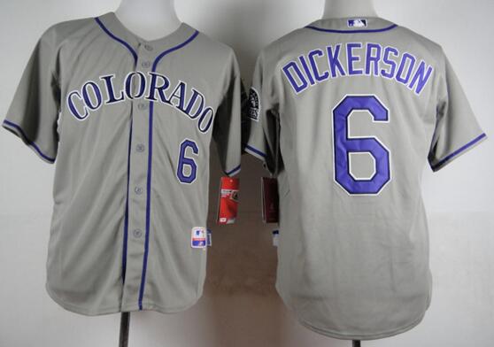 Colorado Rockies 6 Corey Dickerson gray men baseball mlb  jerseys