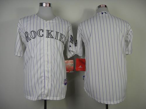 Colorado Rockies blank white men baseball mlb Jersey