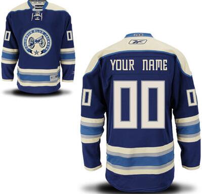 Columbus Blue Jackets Blue Authentic NHL Jerseys Custom any name number