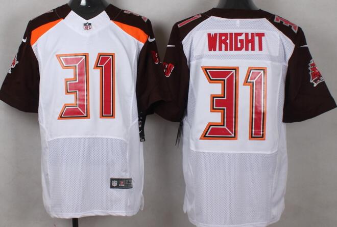 Custom Nike Tampa Bay Buccaneers 31 Wright white elite nfl Jerseys