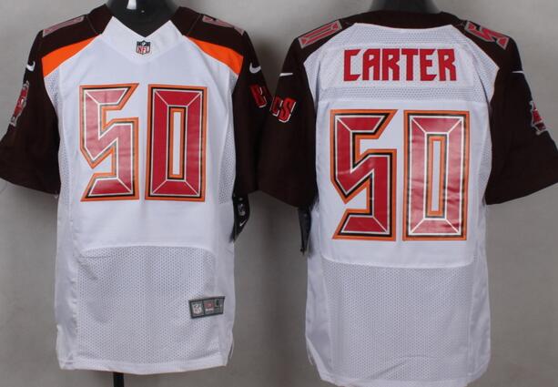 Custom Nike Tampa Bay Buccaneers 50 Carter white elite nfl Jerseys