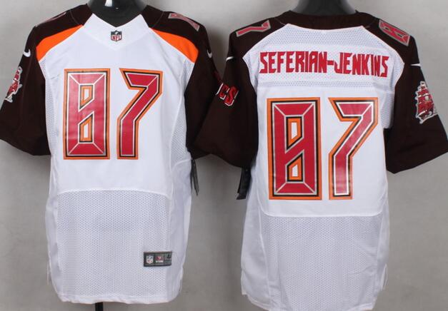 Custom Nike Tampa Bay Buccaneers 87 Seferian-Jenkins white elite nfl Jerseys