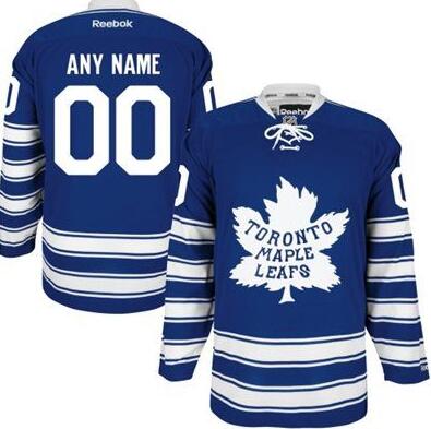 Custom Toronto Maple Leafs 2014 blue Winter Classic Jerseys