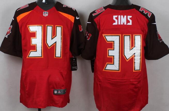 Customized Nike Tampa Bay Buccaneers #34 Sims red elite nfl Jerseys