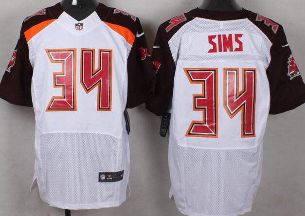 Customized Nike Tampa Bay Buccaneers #34 Sims white elite nfl Jerseys