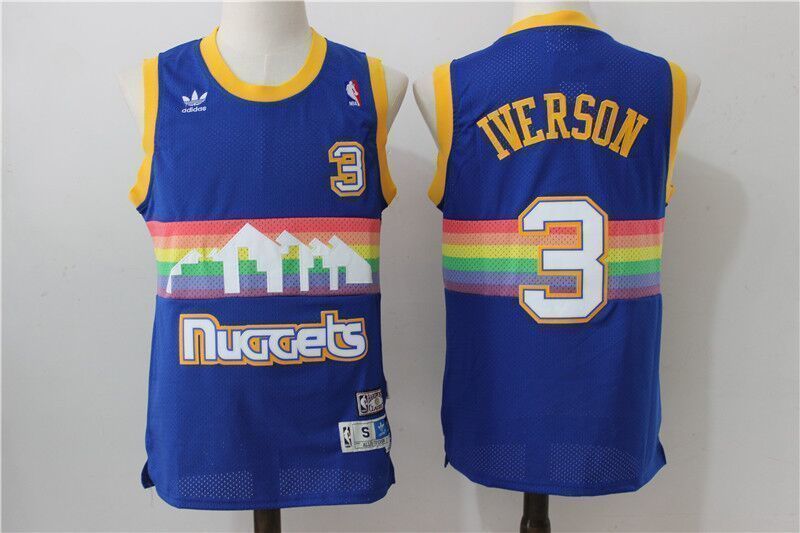 Rainbow 3 Allen Iverson Stitched logo