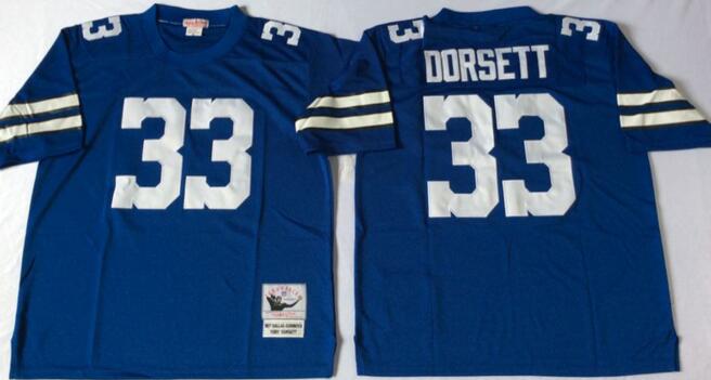 Dallas Cowboys 33 Tony Dorsett blue throwback nfl Jersey