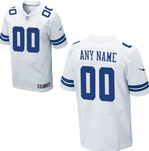 Dallas Cowboys Nike White Custom Elite Jersey for Men women youth kids