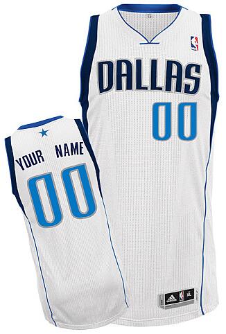 Dallas Mavericks  white Home Jersey custom any name number