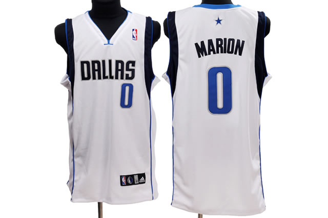 Dallas Mavericks 0 Shawn Marion white adidas men NBA basketball Jerseys