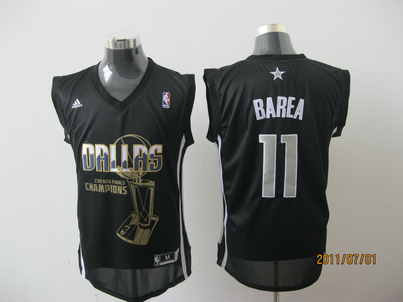 Dallas Mavericks 11 BAREA black  champion adidas men NBA basketball Jerseys