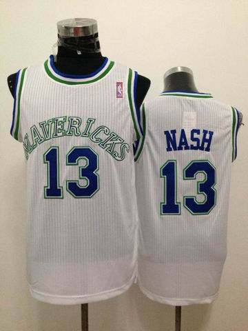 Dallas Mavericks 13 Steve Nash white adidas men NBA basketball Jerseys