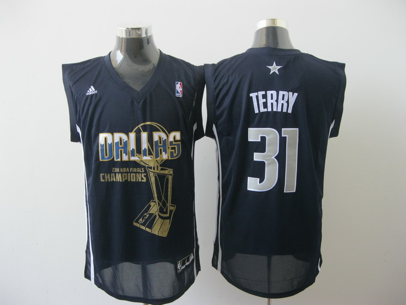 Dallas Mavericks 31 TERRY black  champion adidas men NBA basketball Jerseys