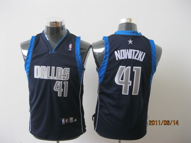 Dallas Mavericks 41 Dirk Nowitzki blue  adidas men NBA basketball Jersey