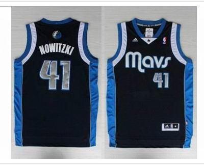 Dallas Mavericks 41 Dirk Nowitzki blue new adidas men NBA basketball Jerseys