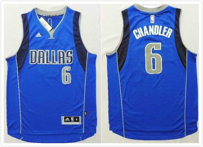 Dallas Mavericks 6 Tyson Chandler blue Swingman adidas men NBA basketball Jerseys