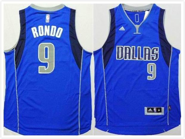 Dallas Mavericks 9 Rajon Rondo blue Swingman adidas men NBA basketball Jerseys