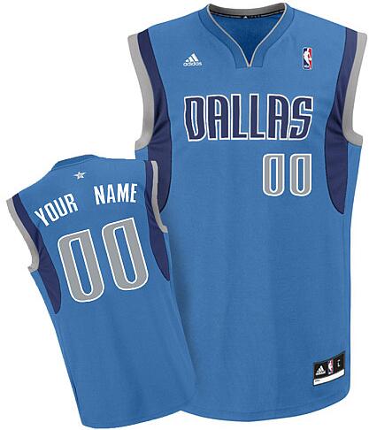 Dallas Mavericks Custom Lt blue adidas Road Jersey for sale