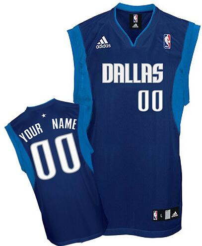 Dallas Mavericks Custom dk blue adidas Road Jersey for sale