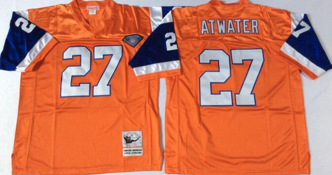 Denver Broncos 27 Steve Atwater men Throwback orange NFL Jerseys