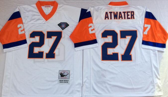 Denver Broncos 27 Steve Atwater men Throwback white NFL Jerseys