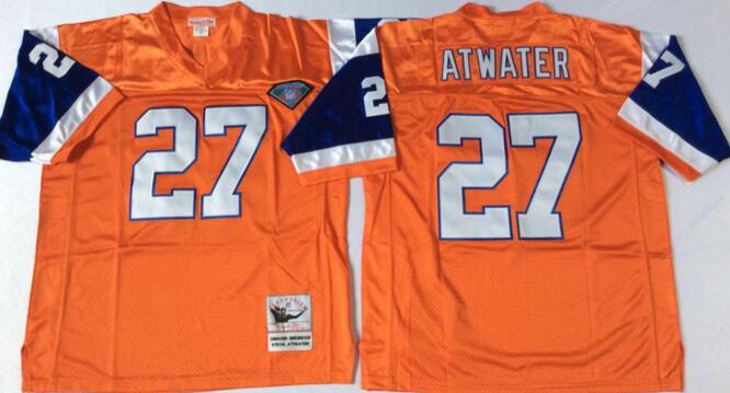 Denver Broncos Steve Atwater 27 orange throwback football Jersey