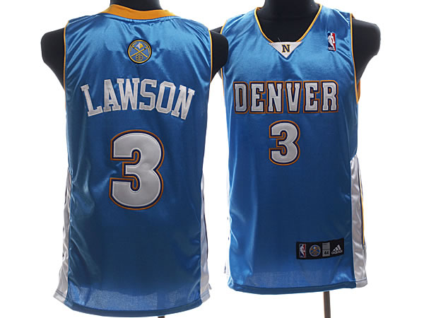 Denver Nuggets 3 Ty Lawson blue  adidas men nba basketball jerseys