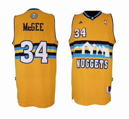 Denver Nuggets 34 JaVale McGee Revolution  Swingman Alternate adidas men nba basketball jerseys