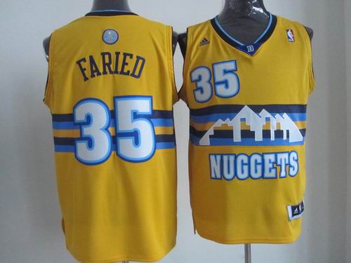 Denver Nuggets 35 FARIED yellow adidas men nba basketball jerseys