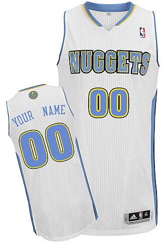 Denver Nuggets white Home Jersey custom any name number