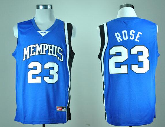 Derrick Rose Memphis Tigers #23 Blue NBA Jerseys