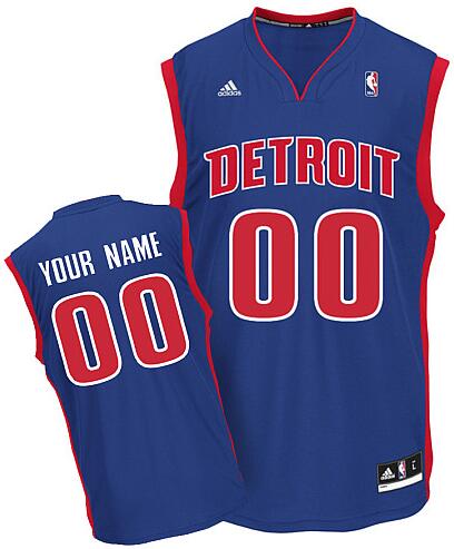 Detroit Pistons Custom blue adidas Road Jersey for sale