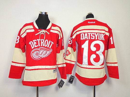 Detroit Red Wings #13 Pavel Datsyuk Red kid NHL Jersey