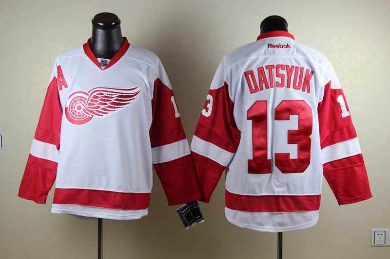 Detroit Red Wings 13 Pavel Datsyuk White men ice hockey nhl jersey