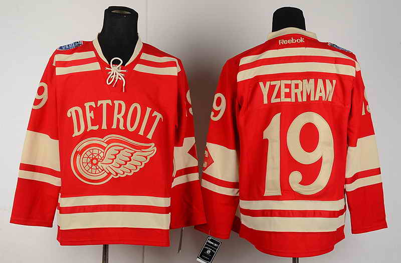 Detroit Red Wings 19 Steve Yzerman Red  winter classic men ice hockey nhl jerseys