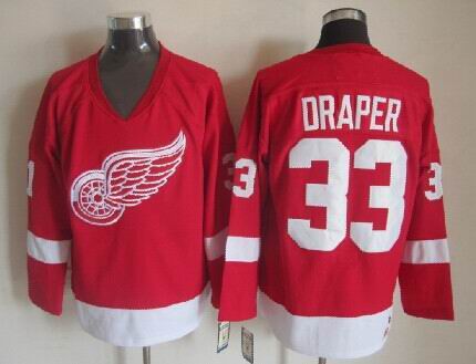 Detroit Red Wings 33 Kris Draper red Throwback CCM men ice hockey nhl jerseys