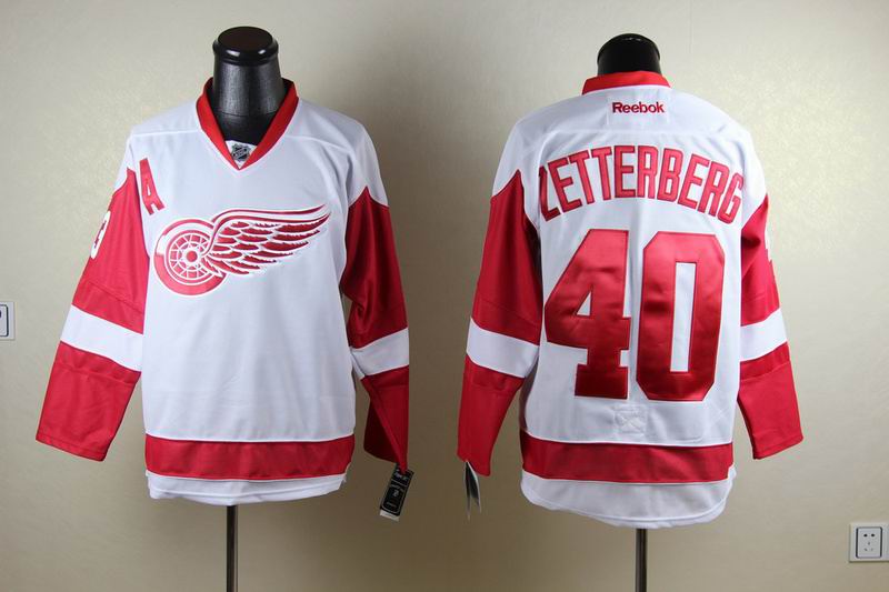 Detroit Red Wings 40 Henrik Zetterberg White men ice hockey nhl jersey