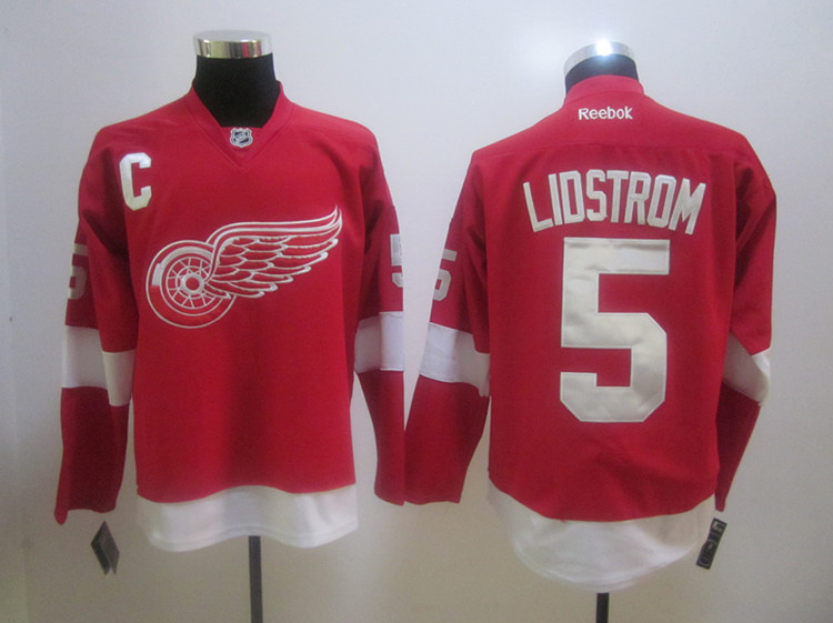 Detroit Red Wings 5 Nicklas Lidstrom Red Jersey