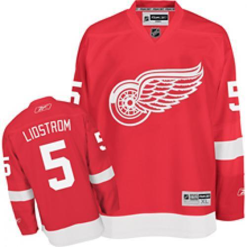 Detroit Red Wings 5 Nicklas Lidstrom Red men ice hockey nhl jerseys